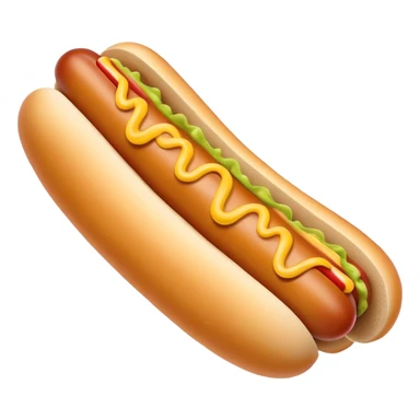 hotdog with only yellow mustard sticker