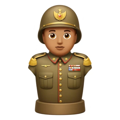 Cinematic Realistic Botero Bronze Roman fat Soldier Emoji. sticker