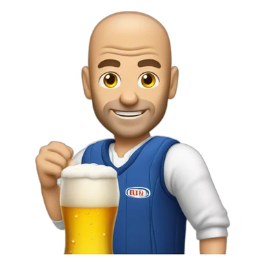 Zidane beer sticker