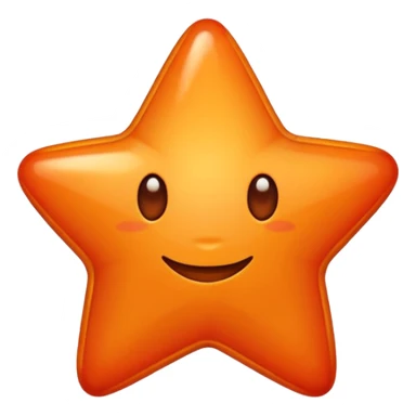 Oreange colour ball in side the red colour star sticker