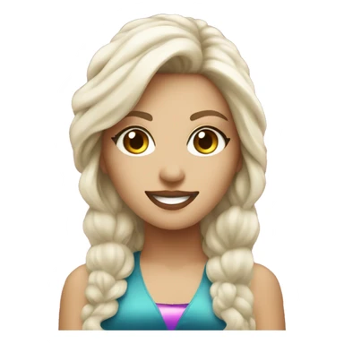 White girl disco party sticker