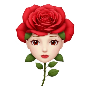 rose with face sticker