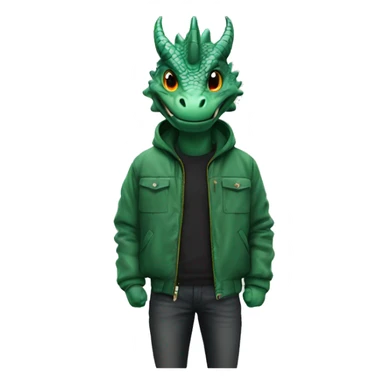Drachen mit Supreme Jacke  sticker