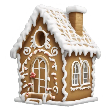 white gingerbread house sticker