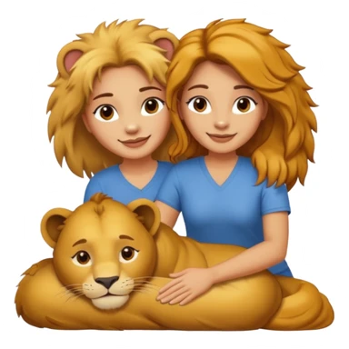 Gata masajeando a leon sticker