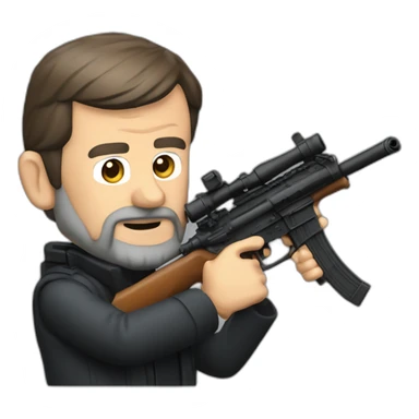 Mariano Rajoy con un rifle sticker