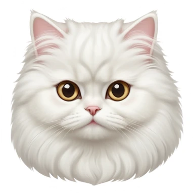 cinematic-adorable-big-eyed-fluffy-solid white-persian-cat-portrait-emoji,-head-tilted-playfully-with-a-sweet-expression,-fluffy-solid white-fur,-simplified-yet-irresistibly-cute-features-with-large,-expression, solid ginger persian cat sticker