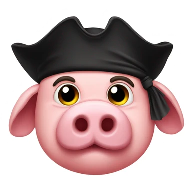 Pig pirate sticker