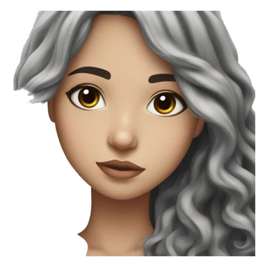 Beautiful girl,Black hair,wavy hair，long hair,Black eyes,white skin, sleeping sticker