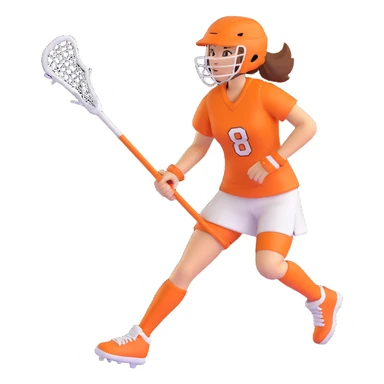 female lacrosse player in hot summer sticker