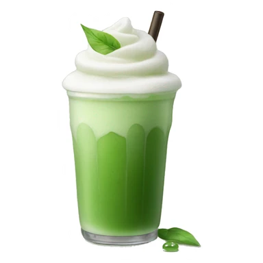 Iced matcha latte with cold foam sticker