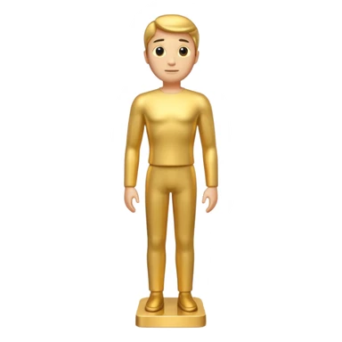 Gold statue male sticker