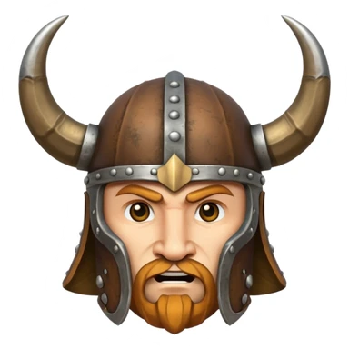 Solo el casco vikingo con cuernos sin cara de persona sticker