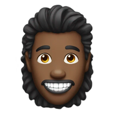 Black male with Whicks (hair) with diamond teeth sticker