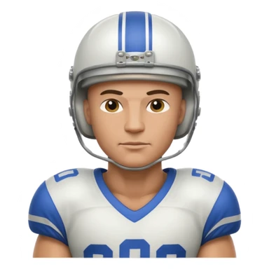 bald football player sticker