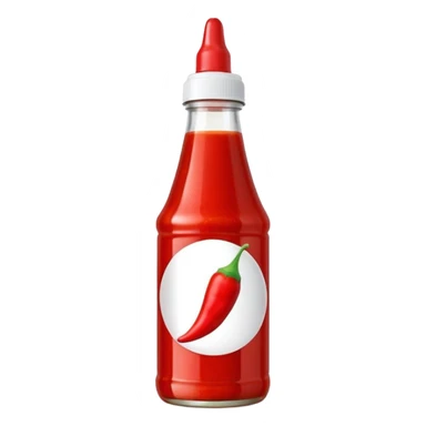 thai chilli sauce bottle with white cap sticker