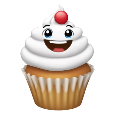 Happy cupcake sticker