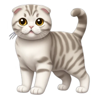 Scottish Fold Cat Full Body sticker