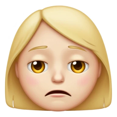 A sad emoji with mental stroke sticker