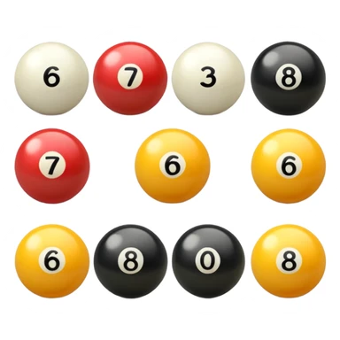 6 numbered billiard ball  sticker