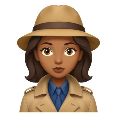 kahverengi trençkotlu kadın zenci dedektif  sticker