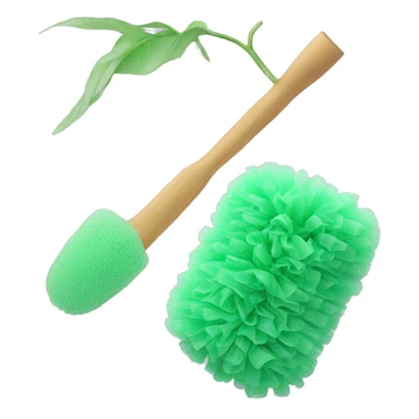 Synthetic loofah sticker