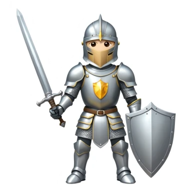 Armored knight with shining sword sticker