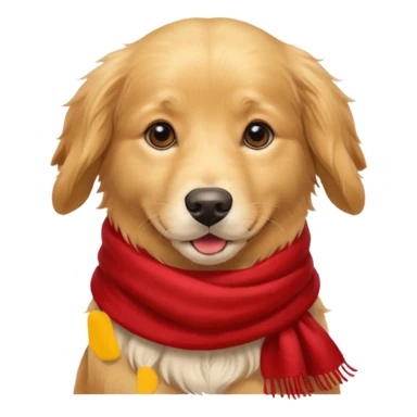Dog with red scarf sticker