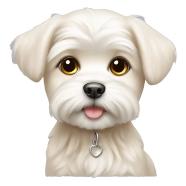 maltese puppy beige sticker