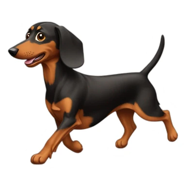 Long teckel running sticker