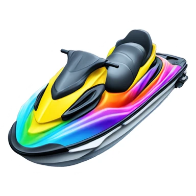 Realistic tie dye jet ski isolated. sticker