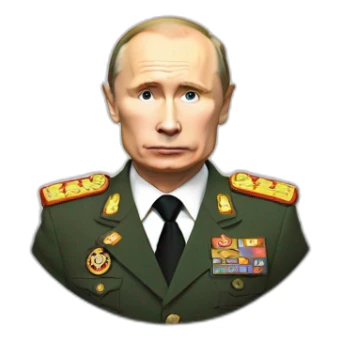 putin with nuclear weapon button sticker