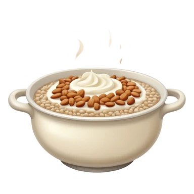 steaming bowl of buckwheat porridge sticker
