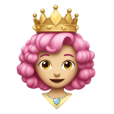 Heart with princess crown  sticker