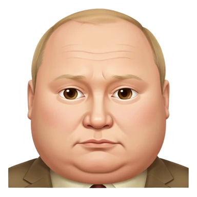 Fat man named putin sticker