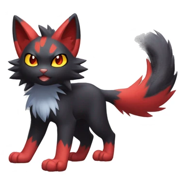  Kawaii Edgy Cool Beautiful Torracat-Litten-Zorua-Zoroark full body sticker