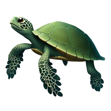Turle whit 4 legs And corals on it back's sticker