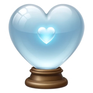 crystal ball themed white heart sticker