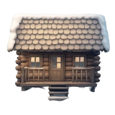 Nordic cabin with snow sticker