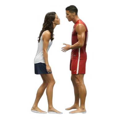 Cristiano Ronaldo kiss feet georgina sticker
