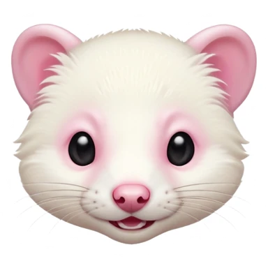 Ios 9.1 emoji style, albino ferret sticker