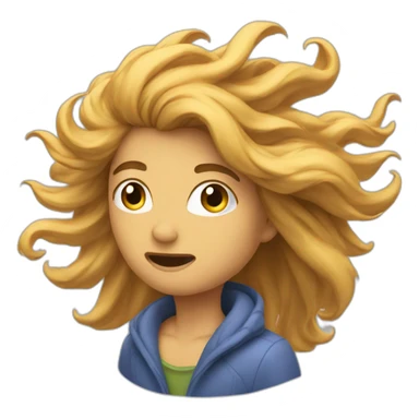 The wind's blowing sticker