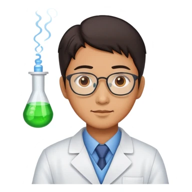 super realistic Chinese scientist sticker