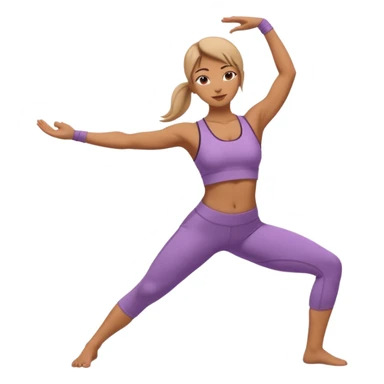 woman doing warrior yoga pose sticker