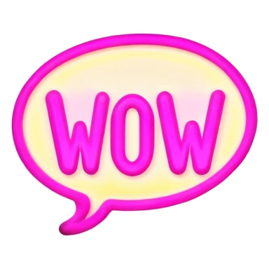 neon sign "wow" sticker