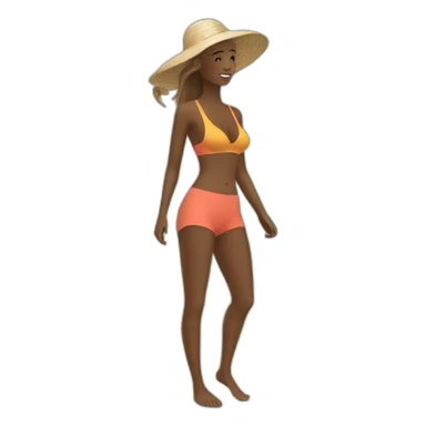 Woman on thé beach-volleys sticker