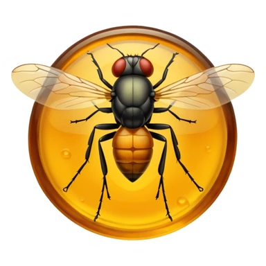 A fly trapped in amber  sticker