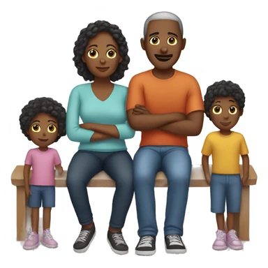 Family 4 person sticker