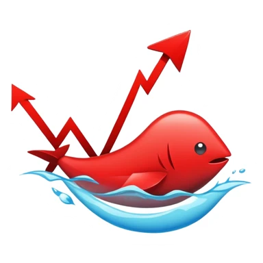 chart with a sinking red arrow sticker