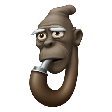 singe fumant une pipe sticker